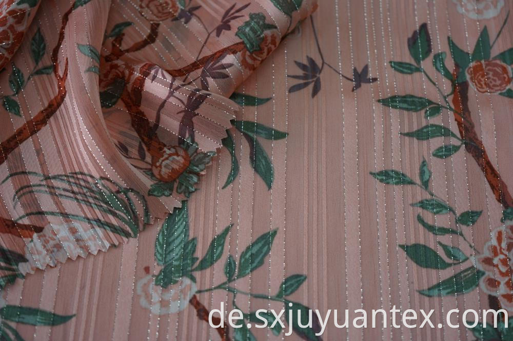 Silver Lurex Stripe Dobby Fabric